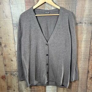 Maliparmi Wool Cashmere Cardigan Large Minimalist Button Sweater Quiet Luxury